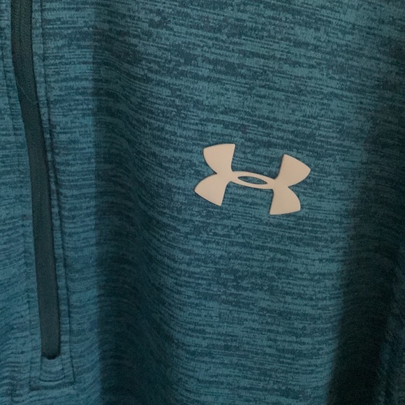 Men’s Under Armour ColdGear Longsleeve 1/4 Zip Fleece Teal Size XL - Picture 3 of 6